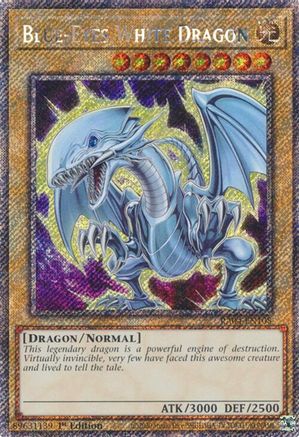 Blue-Eyes White Dragon (7th Art) (Platinum Secret Rare) [RA04-EN108] - Quarter Century Stampede 1st Edition - Platinum Secret Rare - Trinity Hobby