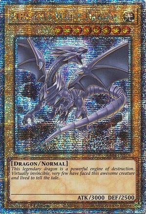 Blue-Eyes White Dragon (8th Art) (Quarter Century Secret Rare) [RA04-EN108] - Quarter Century Stampede 1st Edition - Quarter Century Secret Rare - Trinity Hobby