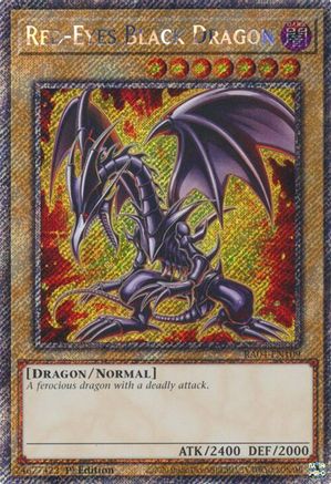 Red-Eyes Black Dragon (7th Art) (Platinum Secret Rare) [RA04-EN109] - Quarter Century Stampede 1st Edition - Platinum Secret Rare - Trinity Hobby