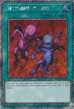 Delinquent Duo (Platinum Secret Rare) [RA04-EN114] - Quarter Century Stampede 1st Edition - Platinum Secret Rare - Trinity Hobby