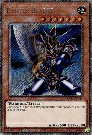 Buster Blader (Platinum Secret Rare) [RA04-EN115] - Quarter Century Stampede 1st Edition - Platinum Secret Rare - Trinity Hobby