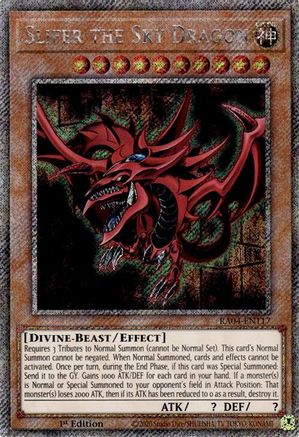 Slifer the Sky Dragon (Platinum Secret Rare) [RA04-EN117] - Quarter Century Stampede 1st Edition - Platinum Secret Rare - Trinity Hobby