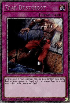 Trap Dustshoot (Platinum Secret Rare) [RA04-EN121] - Quarter Century Stampede 1st Edition - Platinum Secret Rare - Trinity Hobby