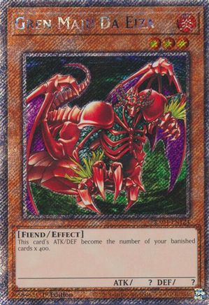 Gren Maju Da Eiza (Platinum Secret Rare) [RA04-EN124] - Quarter Century Stampede 1st Edition - Platinum Secret Rare - Trinity Hobby