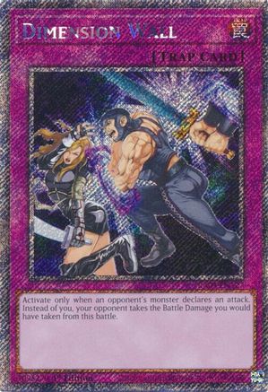 Dimension Wall (Platinum Secret Rare) [RA04-EN127] - Quarter Century Stampede 1st Edition - Platinum Secret Rare - Trinity Hobby