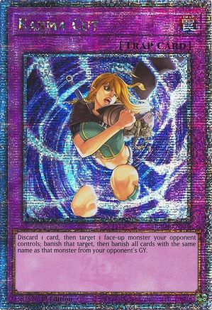 Karma Cut (Quarter Century Secret Rare) [RA04-EN128] - Quarter Century Stampede 1st Edition - Quarter Century Secret Rare - Trinity Hobby