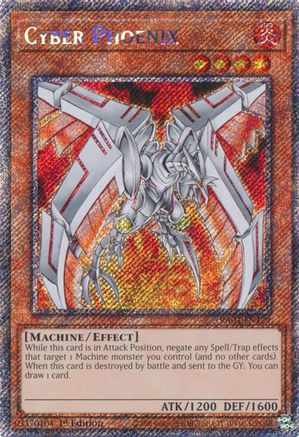 Cyber Phoenix (Platinum Secret Rare) [RA04-EN129] - Quarter Century Stampede 1st Edition - Platinum Secret Rare - Trinity Hobby