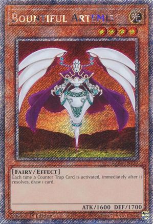 Bountiful Artemis (Platinum Secret Rare) [RA04-EN130] - Quarter Century Stampede 1st Edition - Platinum Secret Rare - Trinity Hobby