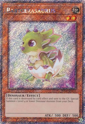 Babycerasaurus (Platinum Secret Rare) [RA04-EN131] - Quarter Century Stampede 1st Edition - Platinum Secret Rare - Trinity Hobby
