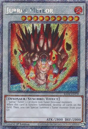 Jurrac Meteor (Platinum Secret Rare) [RA04-EN139] - Quarter Century Stampede 1st Edition - Platinum Secret Rare - Trinity Hobby