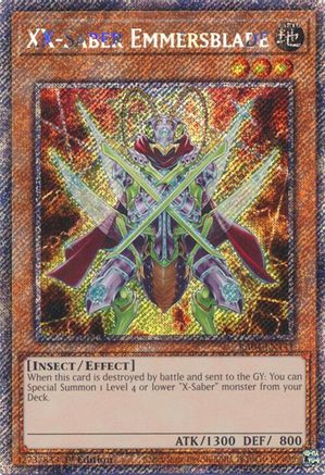 XX-Saber Emmersblade (Platinum Secret Rare) [RA04-EN141] - Quarter Century Stampede 1st Edition - Platinum Secret Rare - Trinity Hobby