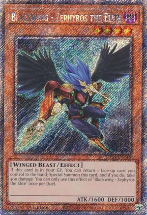 Blackwing - Zephyros the Elite (Platinum Secret Rare) [RA04-EN145] - Quarter Century Stampede 1st Edition - Platinum Secret Rare - Trinity Hobby