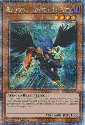 Blackwing - Zephyros the Elite (Quarter Century Secret Rare) [RA04-EN145] - Quarter Century Stampede 1st Edition - Quarter Century Secret Rare - Trinity Hobby
