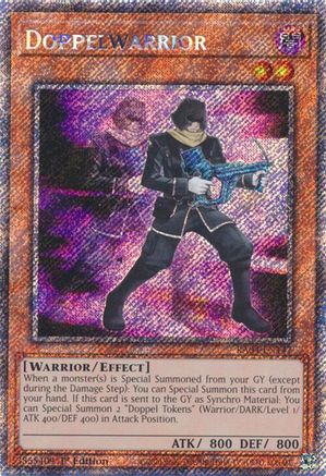 Doppelwarrior (Platinum Secret Rare) [RA04-EN147] - Quarter Century Stampede 1st Edition - Platinum Secret Rare - Trinity Hobby