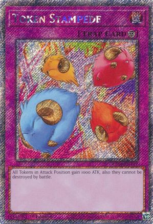 Token Stampede (Platinum Secret Rare) [RA04-EN149] - Quarter Century Stampede 1st Edition - Platinum Secret Rare - Trinity Hobby