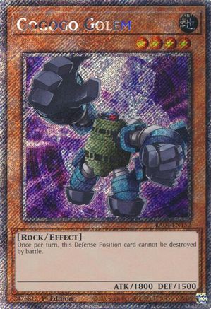 Gogogo Golem (Platinum Secret Rare) [RA04-EN152] - Quarter Century Stampede 1st Edition - Platinum Secret Rare - Trinity Hobby
