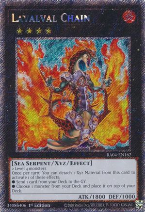 Lavalval Chain (Platinum Secret Rare) [RA04-EN162] - Quarter Century Stampede 1st Edition - Platinum Secret Rare - Trinity Hobby