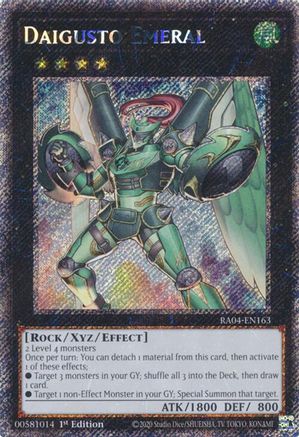 Daigusto Emeral (Platinum Secret Rare) [RA04-EN163] - Quarter Century Stampede 1st Edition - Platinum Secret Rare - Trinity Hobby