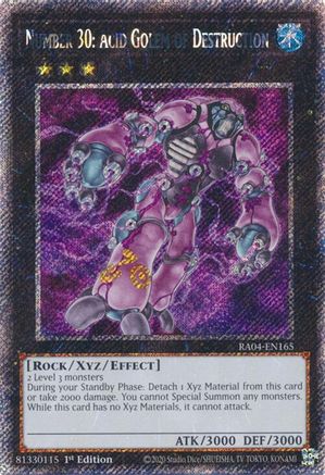 Number 30: Acid Golem of Destruction (Platinum Secret Rare) [RA04-EN165] - Quarter Century Stampede 1st Edition - Platinum Secret Rare - Trinity Hobby