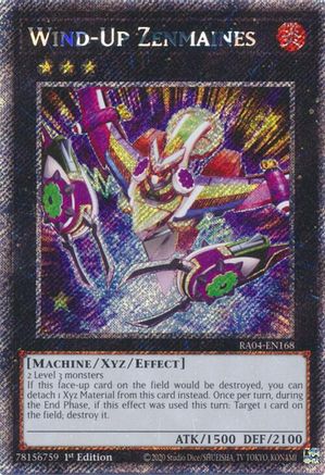 Wind-Up Zenmaines (Platinum Secret Rare) [RA04-EN168] - Quarter Century Stampede 1st Edition - Platinum Secret Rare - Trinity Hobby