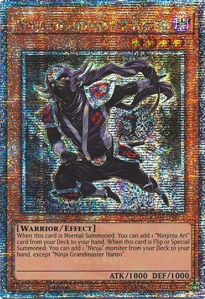 Ninja Grandmaster Hanzo (Quarter Century Secret Rare) [RA04-EN173] - Quarter Century Stampede 1st Edition - Quarter Century Secret Rare - Trinity Hobby