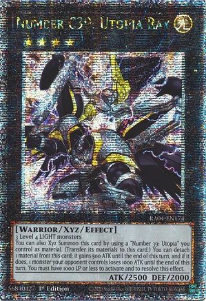 Number C39: Utopia Ray (Quarter Century Secret Rare) [RA04-EN174] - Quarter Century Stampede 1st Edition - Quarter Century Secret Rare - Trinity Hobby