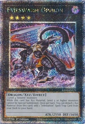 Evilswarm Ophion (Quarter Century Secret Rare) [RA04-EN179] - Quarter Century Stampede 1st Edition - Quarter Century Secret Rare - Trinity Hobby