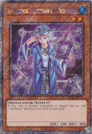 Spellbook Magician of Prophecy (Platinum Secret Rare) [RA04-EN183] - Quarter Century Stampede 1st Edition - Platinum Secret Rare - Trinity Hobby