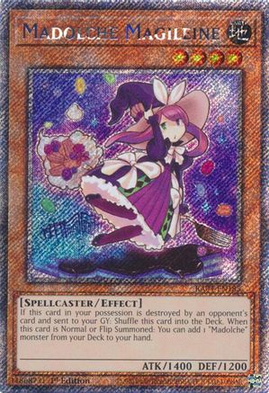 Madolche Magileine (Platinum Secret Rare) [RA04-EN185] - Quarter Century Stampede 1st Edition - Platinum Secret Rare - Trinity Hobby