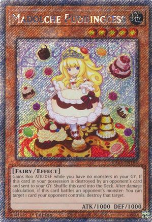 Madolche Puddingcess (Platinum Secret Rare) [RA04-EN186] - Quarter Century Stampede 1st Edition - Platinum Secret Rare - Trinity Hobby