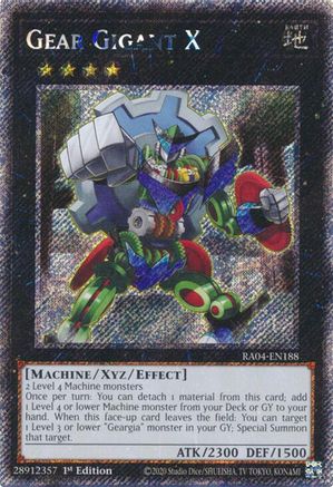 Gear Gigant X (Platinum Secret Rare) [RA04-EN188] - Quarter Century Stampede 1st Edition - Platinum Secret Rare - Trinity Hobby