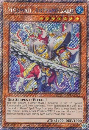 Mermail Abyssmegalo (Platinum Secret Rare) [RA04-EN191] - Quarter Century Stampede 1st Edition - Platinum Secret Rare - Trinity Hobby