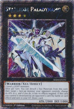 Starliege Paladynamo (Platinum Secret Rare) [RA04-EN193] - Quarter Century Stampede 1st Edition - Platinum Secret Rare - Trinity Hobby