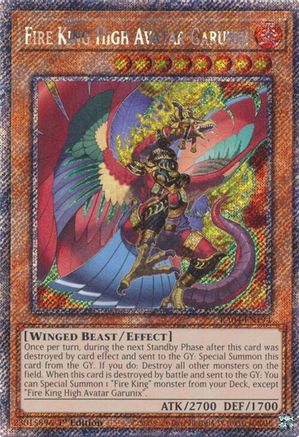 Fire King High Avatar Garunix (Platinum Secret Rare) [RA04-EN194] - Quarter Century Stampede 1st Edition - Platinum Secret Rare - Trinity Hobby