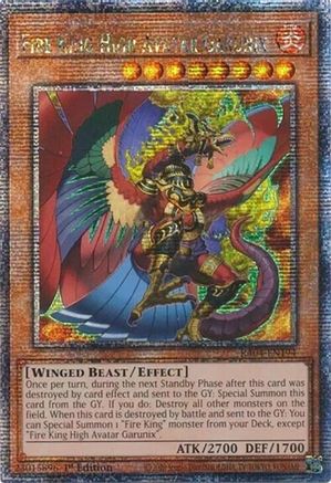 Fire King High Avatar Garunix (Quarter Century Secret Rare) [RA04-EN194] - Quarter Century Stampede 1st Edition - Quarter Century Secret Rare - Trinity Hobby