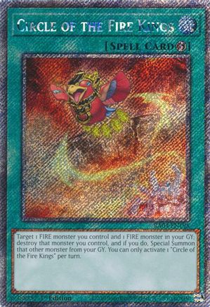Circle of the Fire Kings (Platinum Secret Rare) [RA04-EN195] - Quarter Century Stampede 1st Edition - Platinum Secret Rare - Trinity Hobby