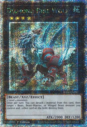 Diamond Dire Wolf (Quarter Century Secret Rare) [RA04-EN200] - Quarter Century Stampede 1st Edition - Quarter Century Secret Rare - Trinity Hobby