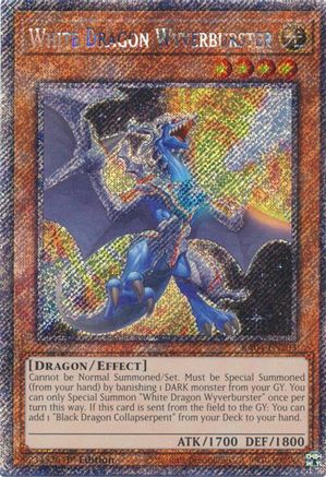 White Dragon Wyverburster (Platinum Secret Rare) [RA04-EN203] - Quarter Century Stampede 1st Edition - Platinum Secret Rare - Trinity Hobby