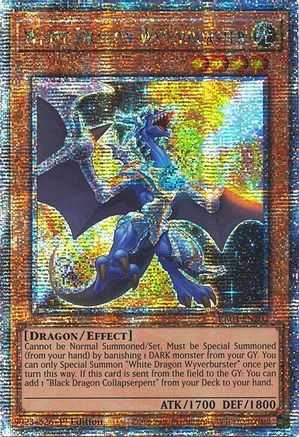 White Dragon Wyverburster (Quarter Century Secret Rare) [RA04-EN203] - Quarter Century Stampede 1st Edition - Quarter Century Secret Rare - Trinity Hobby