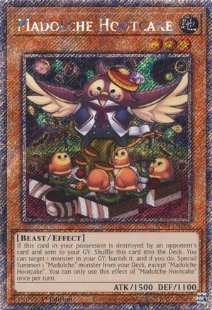 Madolche Hootcake (Platinum Secret Rare) [RA04-EN206] - Quarter Century Stampede 1st Edition - Platinum Secret Rare - Trinity Hobby