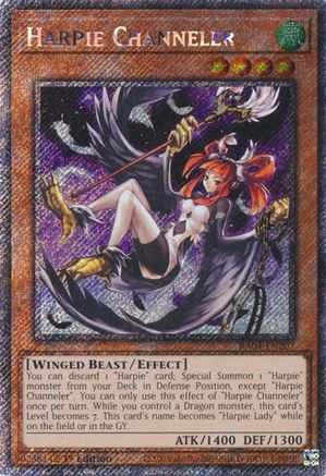 Harpie Channeler (Platinum Secret Rare) [RA04-EN207] - Quarter Century Stampede 1st Edition - Platinum Secret Rare - Trinity Hobby
