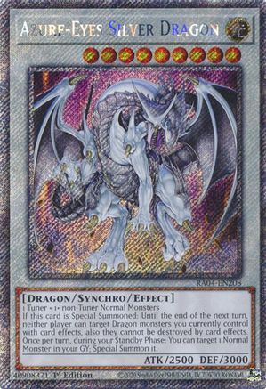 Azure-Eyes Silver Dragon (Platinum Secret Rare) [RA04-EN208] - Quarter Century Stampede 1st Edition - Platinum Secret Rare