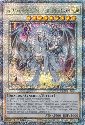 Azure-Eyes Silver Dragon (Quarter Century Secret Rare) [RA04-EN208] - Quarter Century Stampede 1st Edition - Quarter Century Secret Rare - Trinity Hobby