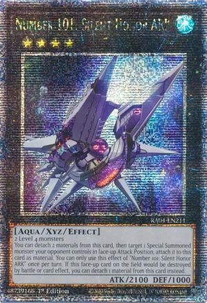 Number 101: Silent Honor ARK (Quarter Century Secret Rare) [RA04-EN211] - Quarter Century Stampede 1st Edition - Quarter Century Secret Rare - Trinity Hobby