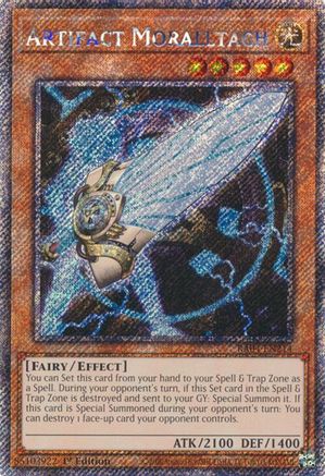 Artifact Moralltach [RA04-EN214] Platinum Secret Rare - Trinity Hobby