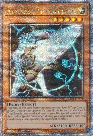 Artifact Moralltach (Quarter Century Secret Rare) [RA04-EN214] - Quarter Century Stampede 1st Edition - Quarter Century Secret Rare - Trinity Hobby