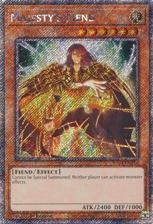Majesty's Fiend (Platinum Secret Rare) [RA04-EN216] - Quarter Century Stampede 1st Edition - Platinum Secret Rare - Trinity Hobby
