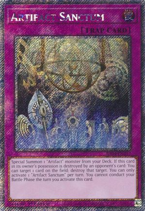 Artifact Sanctum (Platinum Secret Rare) [RA04-EN217] - Quarter Century Stampede 1st Edition - Platinum Secret Rare - Trinity Hobby