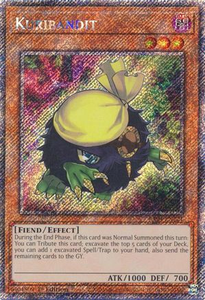 Kuribandit (Platinum Secret Rare) [RA04-EN221] - Quarter Century Stampede 1st Edition - Platinum Secret Rare - Trinity Hobby