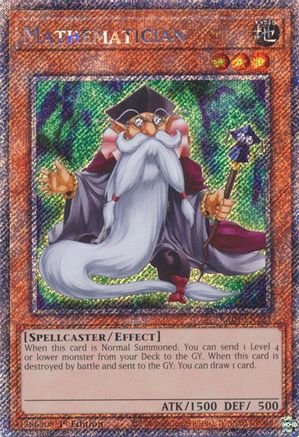 Mathematician (Platinum Secret Rare) [RA04-EN223] - Quarter Century Stampede 1st Edition - Platinum Secret Rare - Trinity Hobby